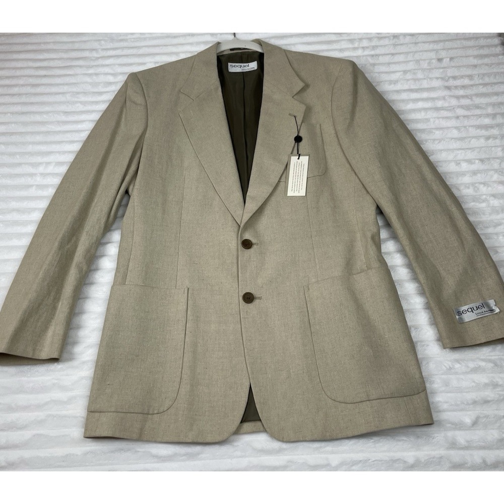 NEW Sequel Louis‎ Raphael Mens Linen Cotton Jacket Lightweight Blazer Coat 38R